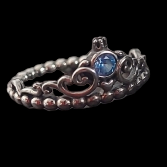 Size 9 - Disney Cinderella Blue Tiara Ring - Picture 3 of 12